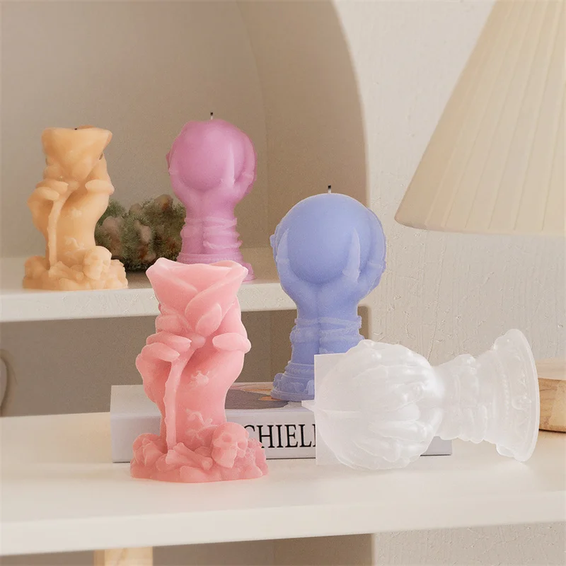 DIY Хэллоуин серии 3D коготь демона и ведьма рука держит роза шар скелет