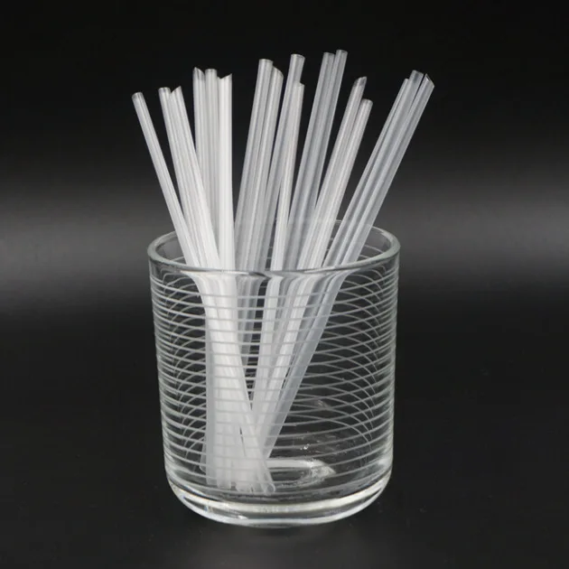 

100 disposable straws 15cm color white transparent soy milk juice yogurt pointed hard straw Disposable Kitchenware