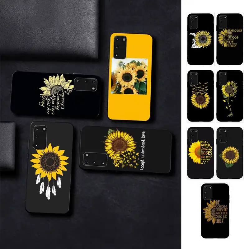 

Yellow Flower Small Daisy Sunflowe Phone Case for Samsung S10 21 20 9 8 plus lite S20 UlTRA 7edge