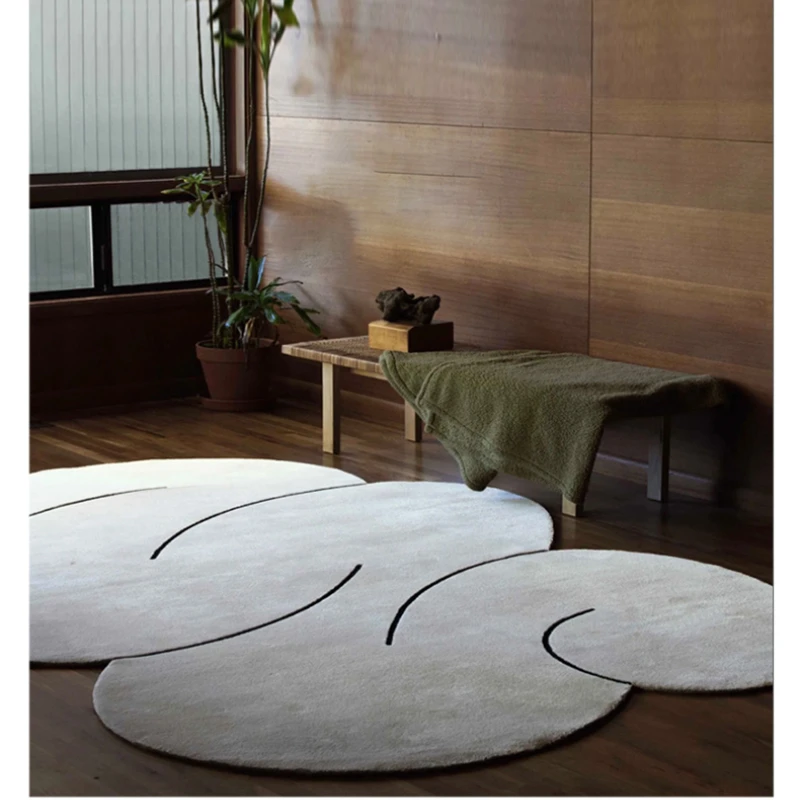 Nordic Style Irregular White Living Room Carpet Cloud Plush Bedroom Dresser Bedside Rugs Cloakroom Decorative Study Balcony Rug |