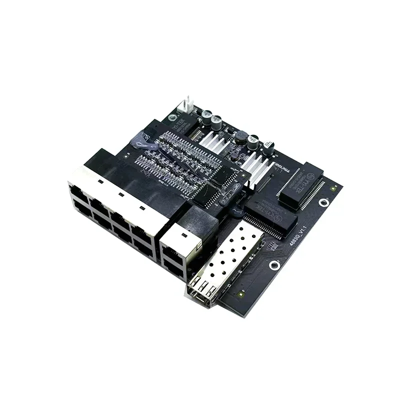 Сетевой коммутатор 10/100/1000 м 8 портов 802.3at/af poe in/out 48 В с 2 портами uplink/nvr 1 портом sfp