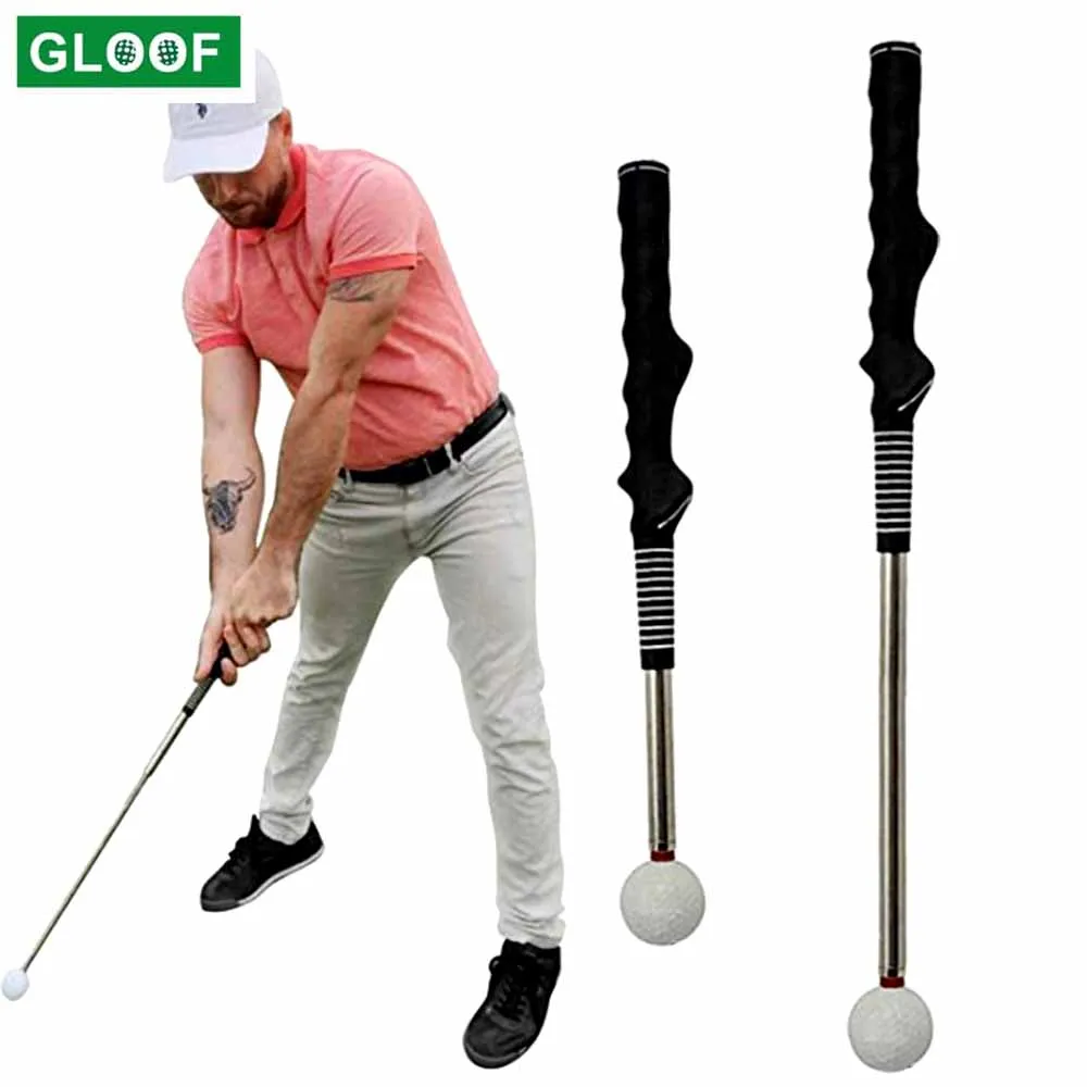 Telescopic Golf Swing Training Aid for Rhythm, Flexibility, Balance, Tempo, and Strength Golf Warm-Up Stick
