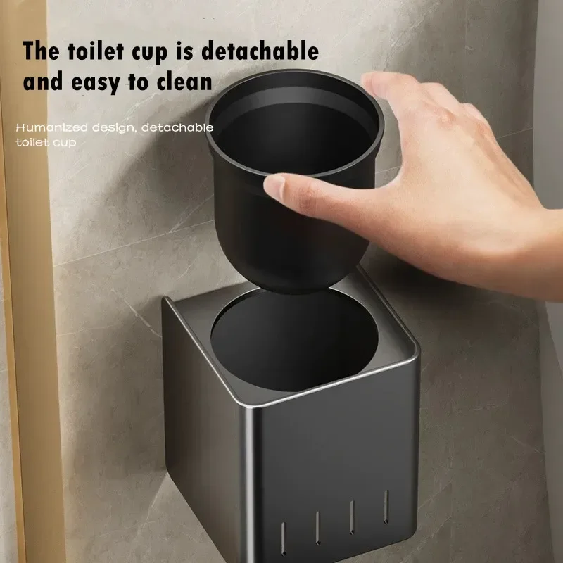 Щетка для унитаза Xiaomi из нержавеющей стали настенная щетка туалета домашние