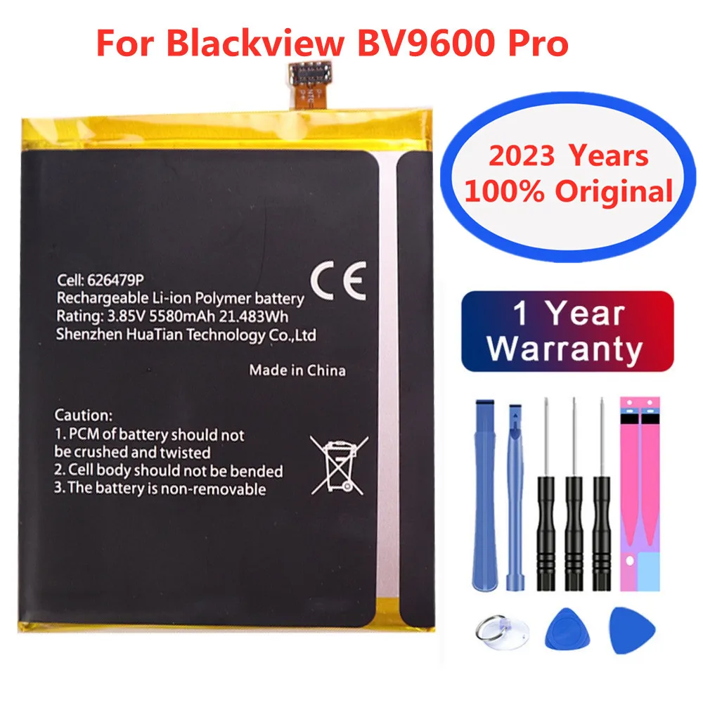 Фото 2023 оригинальный 5580mAh BV 9600 Новый аккумулятор для телефона Blackview BV9600/ BV9600 Pro Оригинальные запасные батареи №1