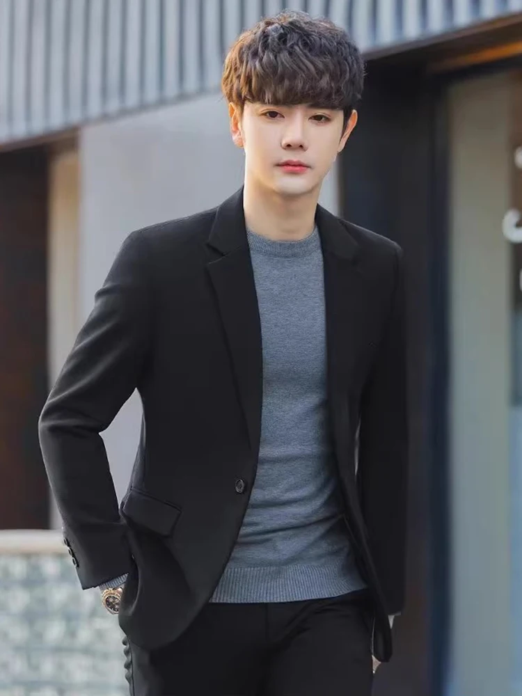 Мужской весенне-осенний 2024 новый модный брендовый корейский облегающий