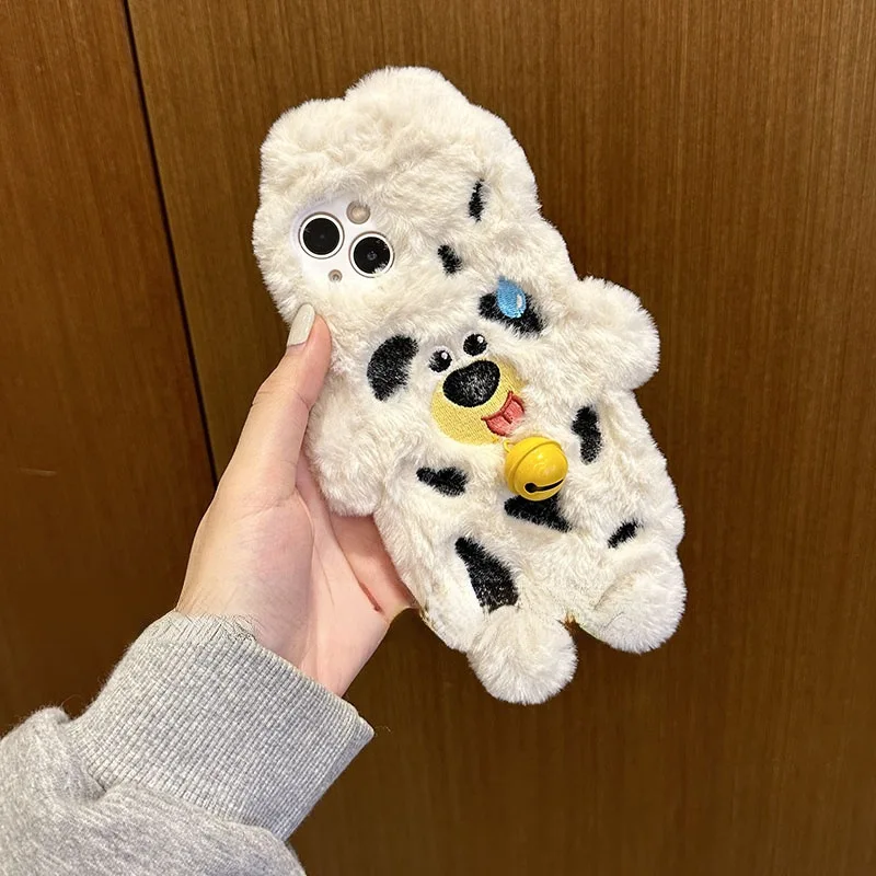 

New plush cow cartoon for Apple 14iphone12 phone case 13promax Female xs new 12 female 14 soft plush phone case