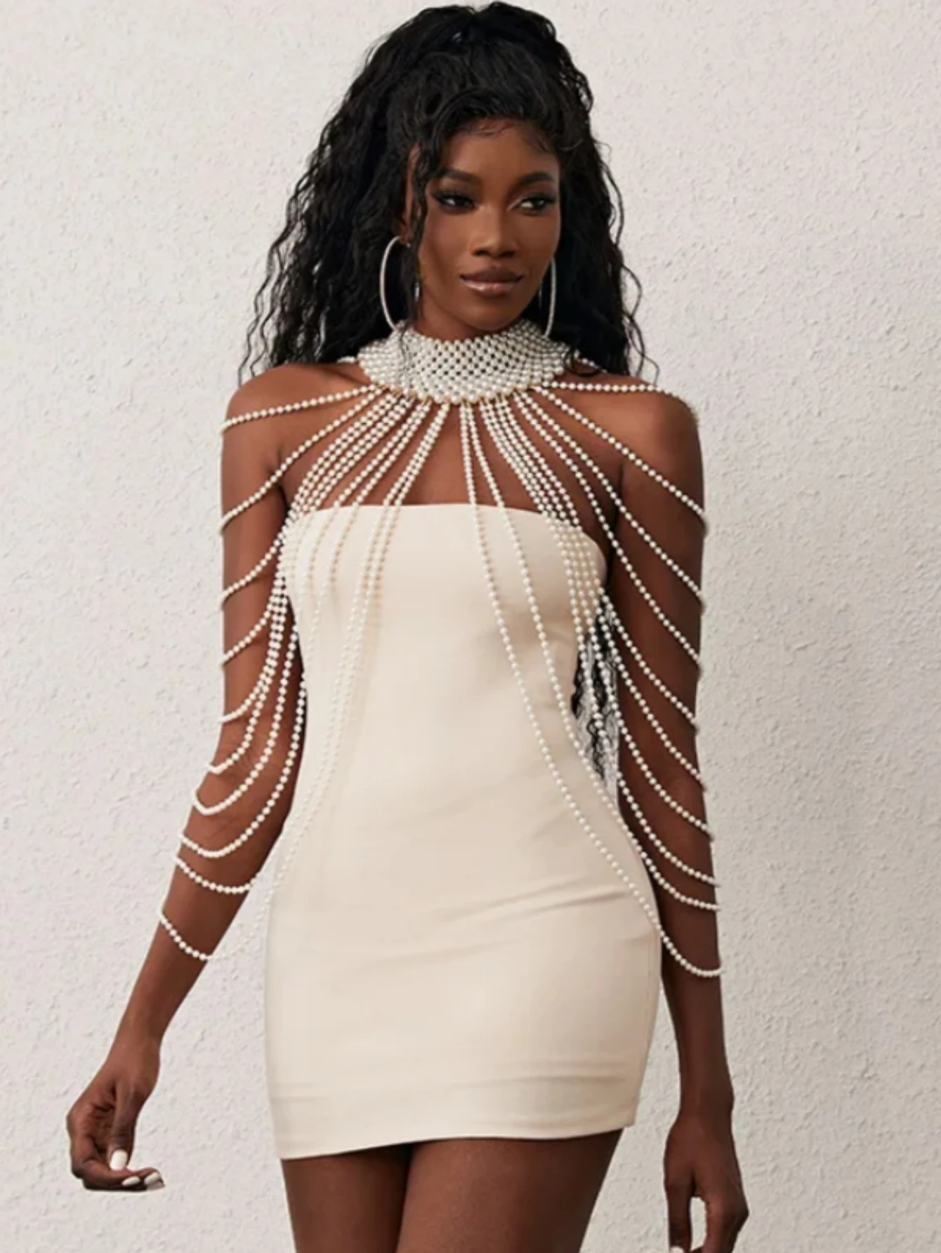 Женское Ожерелье на плечо с искусственным жемчугом 1 шт.