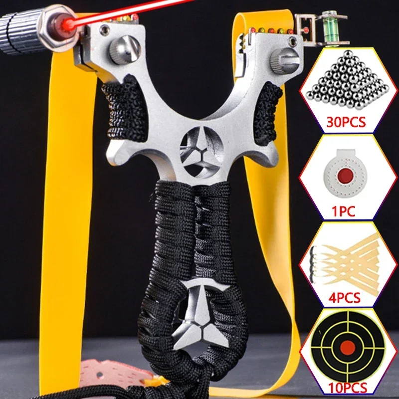Лазерная Рогатка из сплава металлическая Резиновая лента высокоточные рогатки