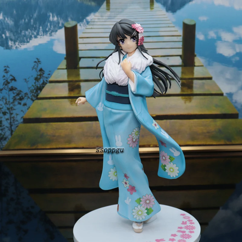 

Aniem Sakurajima Mai Kimono Aniplex Rascal Does Not Dream of Bunny Girl Senpai PVC Action Figure Model Collectible Toy Doll Gift
