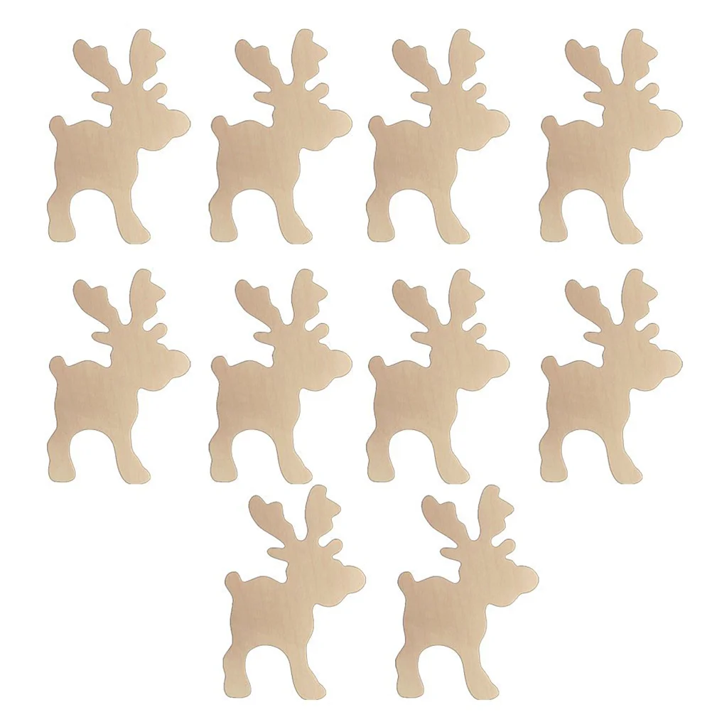 

10pcs MDF Reindeer Shape Tags Christmas Decoration