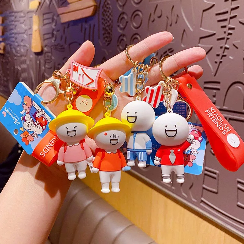 

Милые брелки для ключей с персонажами из мультфильмов, 3D брелки в виде фигурок для ключей от машины, с подвеской в виде сумки для одноклассни...