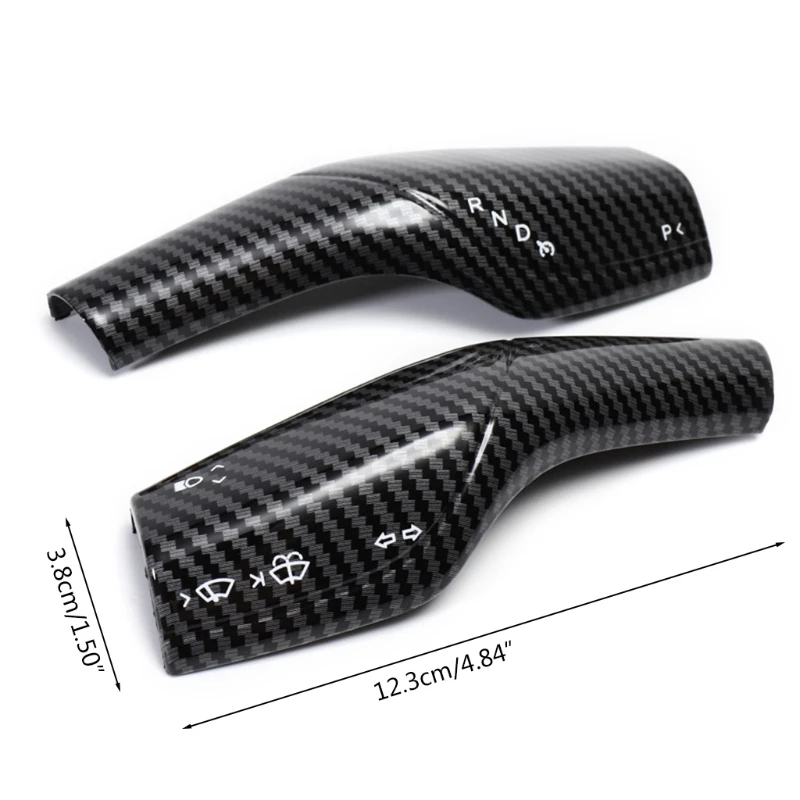 

2x Simple Interior Car Decor Wheel Shifter Protector Wiper Headlight Rod Accessories Non-slip Sticker Model 3 Y ABS