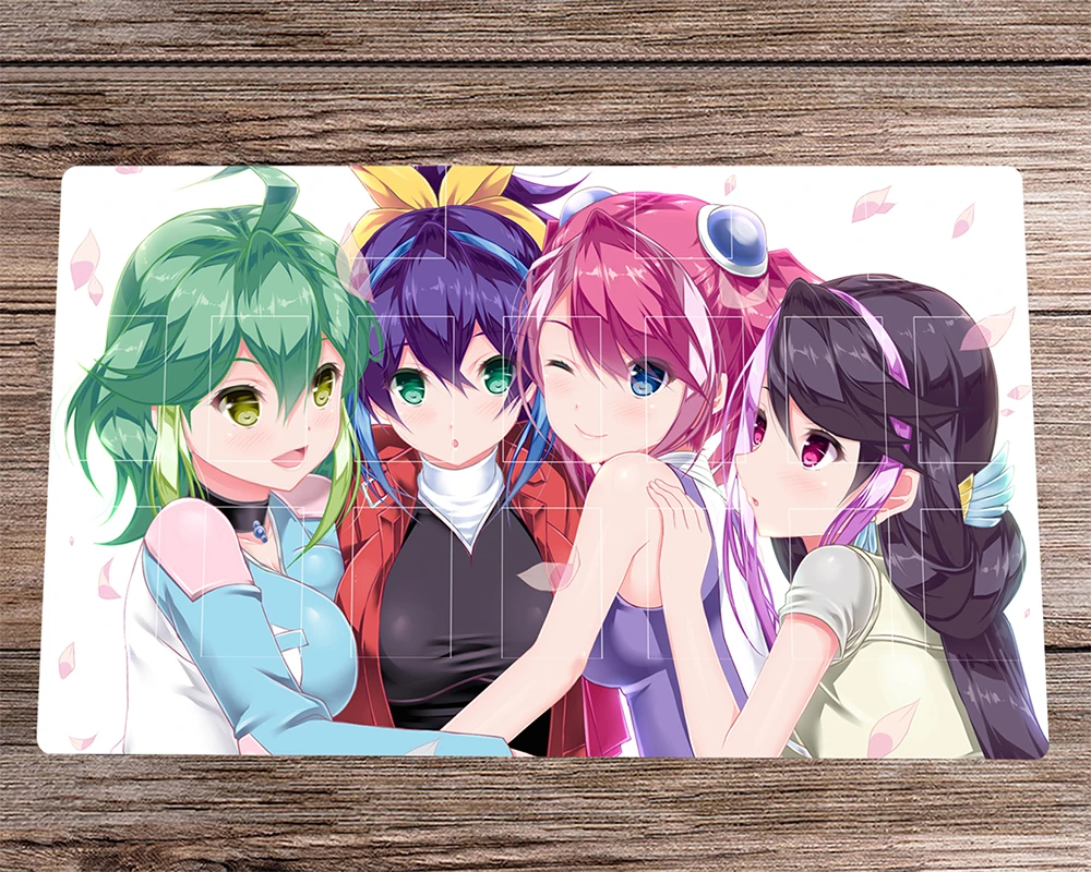 

YuGiOh ARC-V Playmat Celina Yuzu Hiragi TCG CCG Trading Card Game Mat Board Game Pad Desk Mat Anime Mousepad & Free Bag 60x35cm