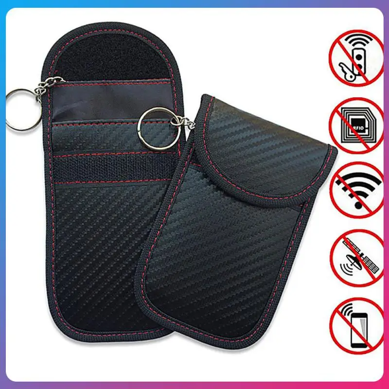 

2019 New carbon fiber anti-theft car shield remote control key set RFID electromagnetic shielding key package keyless blocker