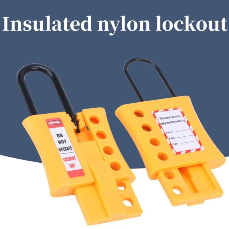 

1 шт., высококачественные изолированные защелки, нейлоновые защелки, 4 отверстия, Блокировка безопасности LOTO, многофункциональные удлинительные замки для управления