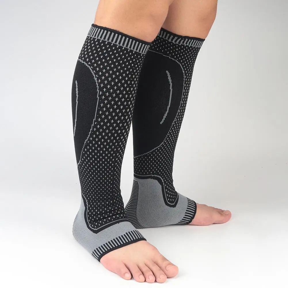 

Durable Legwarmers Wear-resistant Portable Safety Running Cycling Leg Protective Pads Fitness Compression Calf Sleeves