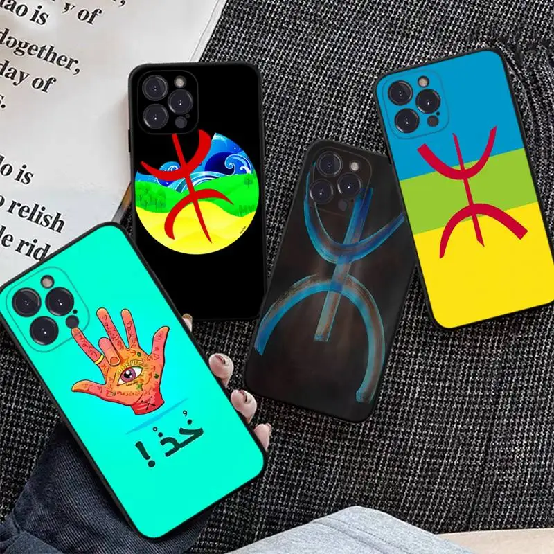 

Amazigh Symbol Berber Academy Phone Case Silicone Soft for iphone 14 13 12 11 Pro Mini XS MAX 8 7 6 Plus X XS XR Cover