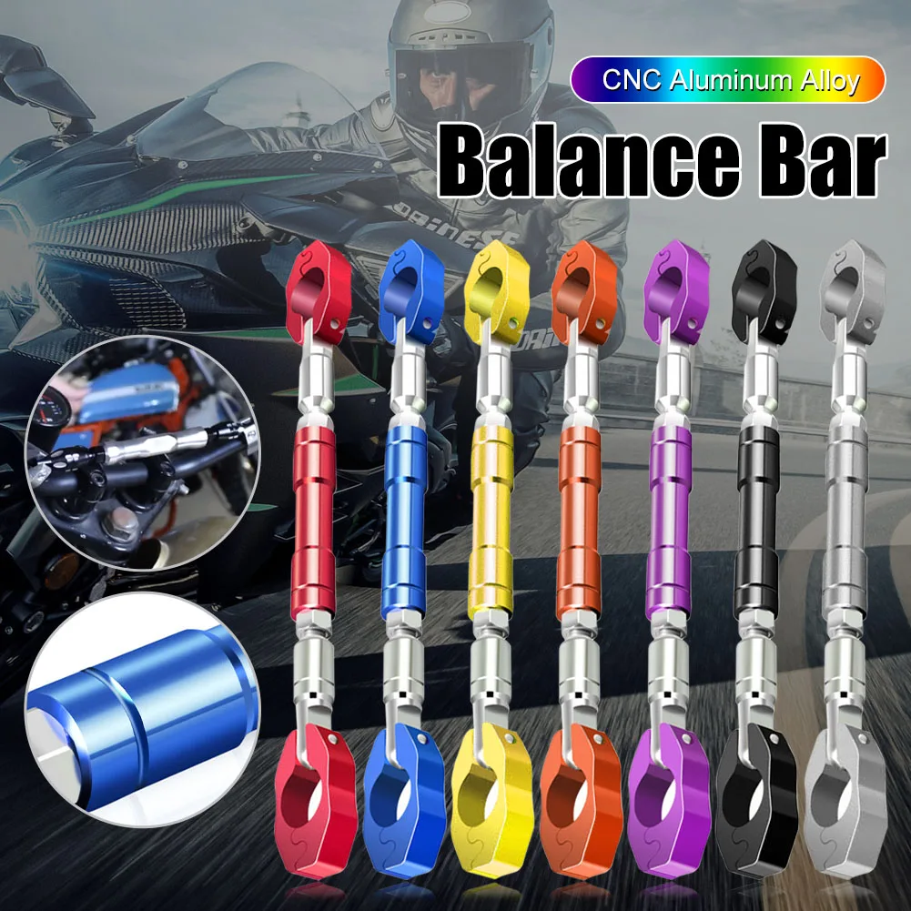 

1Pc Motorcycle Balance Bar Universal 22mm CNC Aluminum Crossbar Adjustable Handle Bracket Motorbike Reinforce Lever Accessories