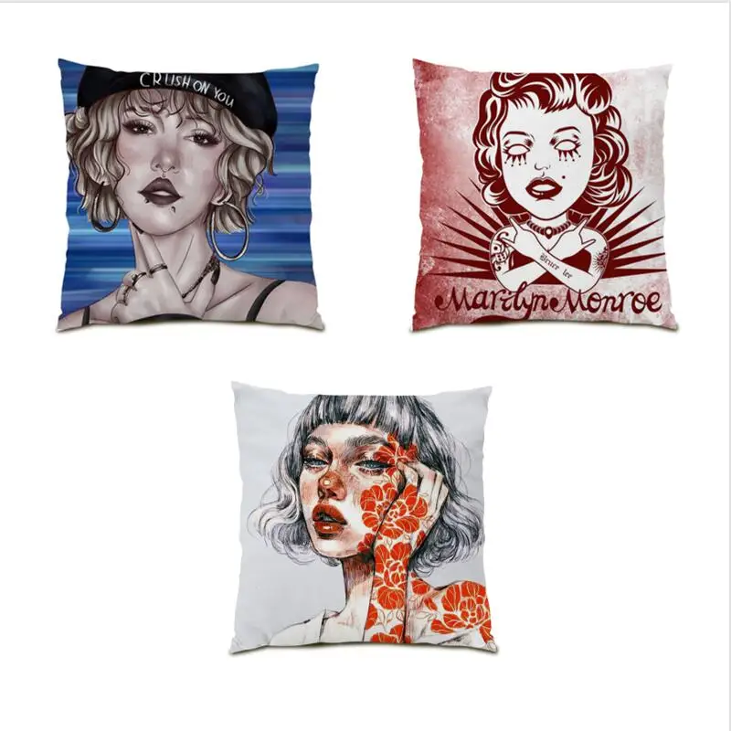 

Anime Pillowcase avatar character Living Room Decoration Bed Gift Cushion Cover 45x45 Square Throw Pillow Covers Cute Sofa E0524
