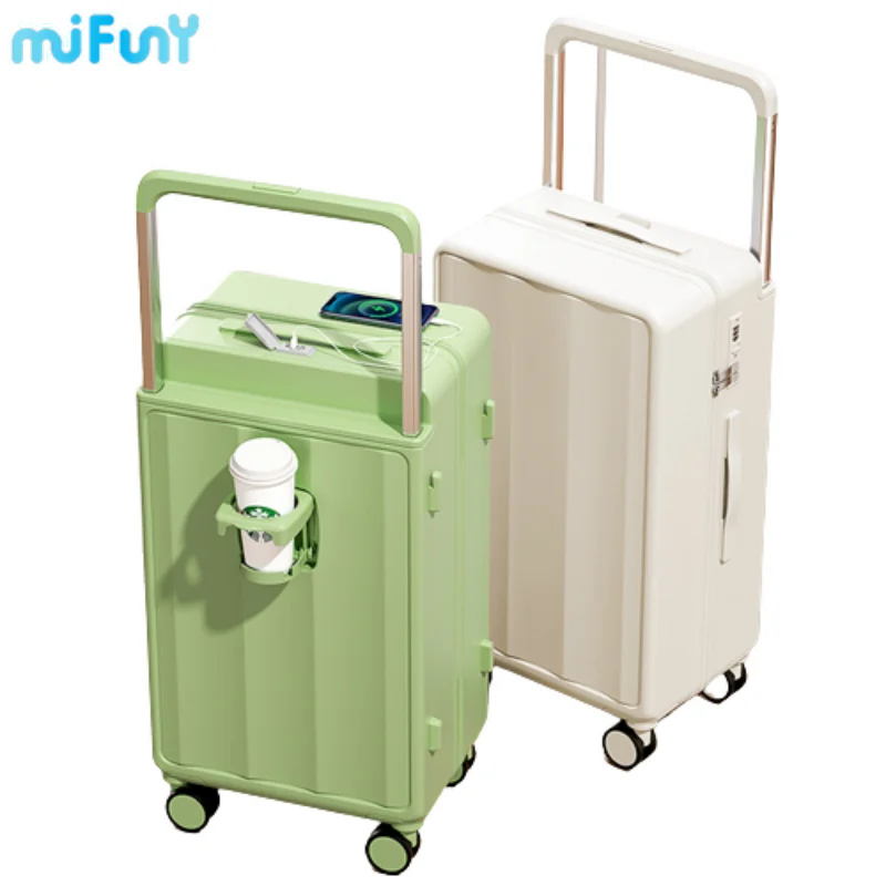 MiFuny Rolling Luggage Wide Trolley Business Suitcases Set Durable Carry on Luggage with Wheels Travel Boarding Code Box Spinner