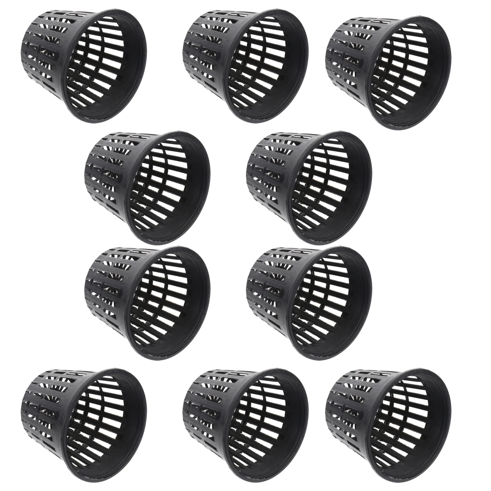 

10 PCS Slotted Mesh Bucket Garden Netting Plants Garden Net Cups Pot Orchid Planter Round Net Slit Pots