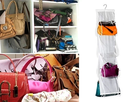 

Transparent eyed cabinet bag hanger