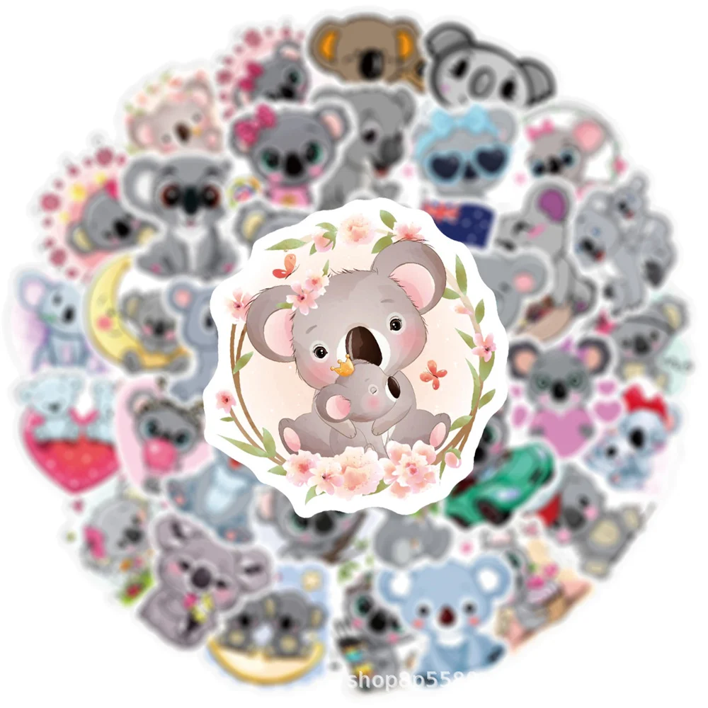 

10/30/50pcs Cute Animal Koala Cartoon Kids Sticker For Children Toy Luggage Laptop Ipad Skateboard Phone Sticker Wholesale