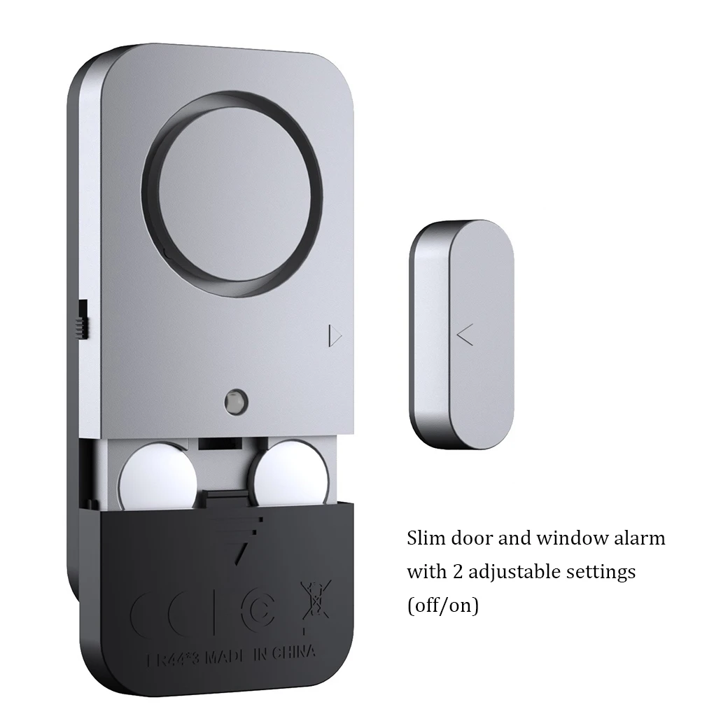 

Door Window Alarm Anti-theft Security Protection System Flexible Lightweight Magnetic Sensor Burglar Alarm 2pcs