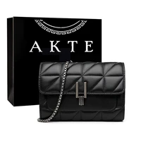 akte luxury pu leather chain women purses and handbags female shoulder bag fashion ladies messenger bags