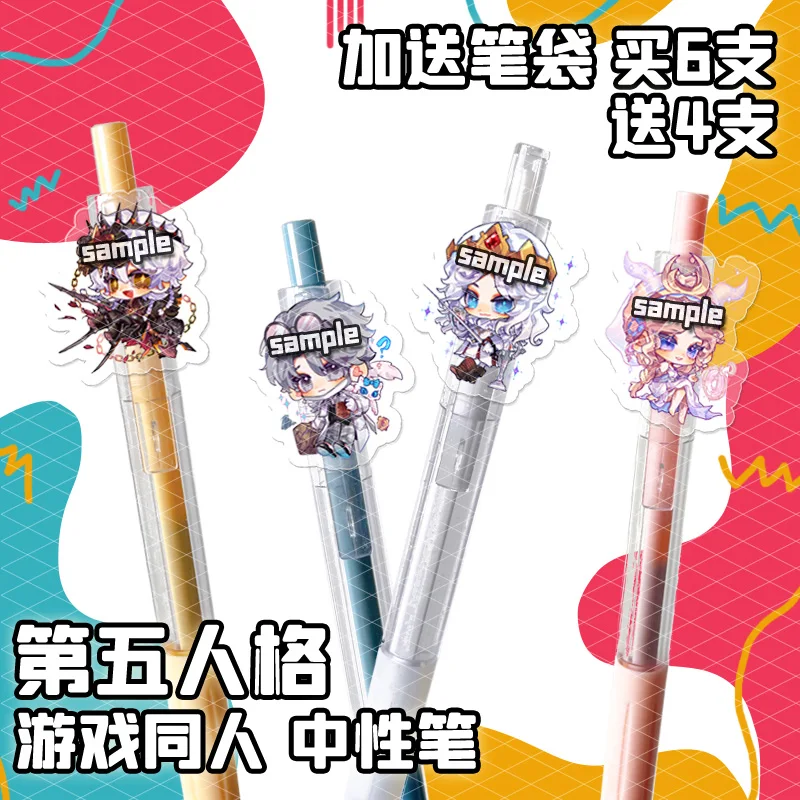 

Identity Ⅴ Fiona Gilman Aesop Carl Ithaqua Lucky Guy Retractable Gel Pens Ink Ballpoint Writing Refills Supplies Stationery Pen