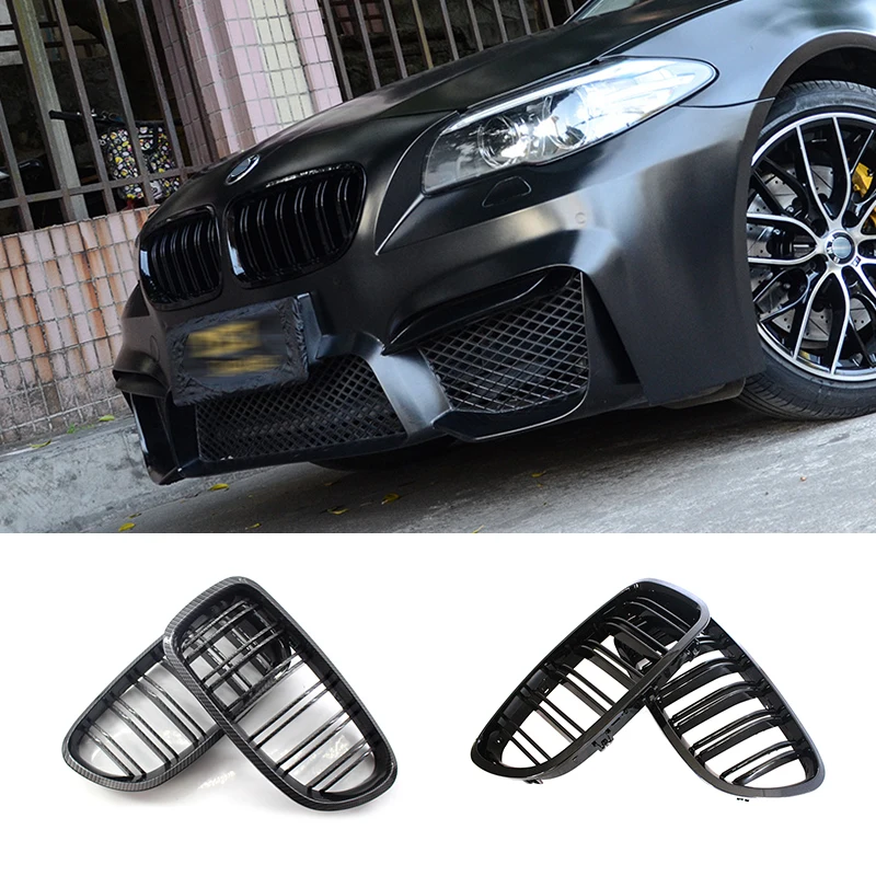 

Grill Grille Gloss Black Kidney Sport for BMW F10 F18 F02 F11 M5 10-15 Dual Slat