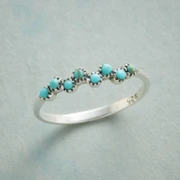 dainty silver plated tiny reconstituted blue beads bubbles cavort ring mermaid kisses rings jewelry bridemaids gifts