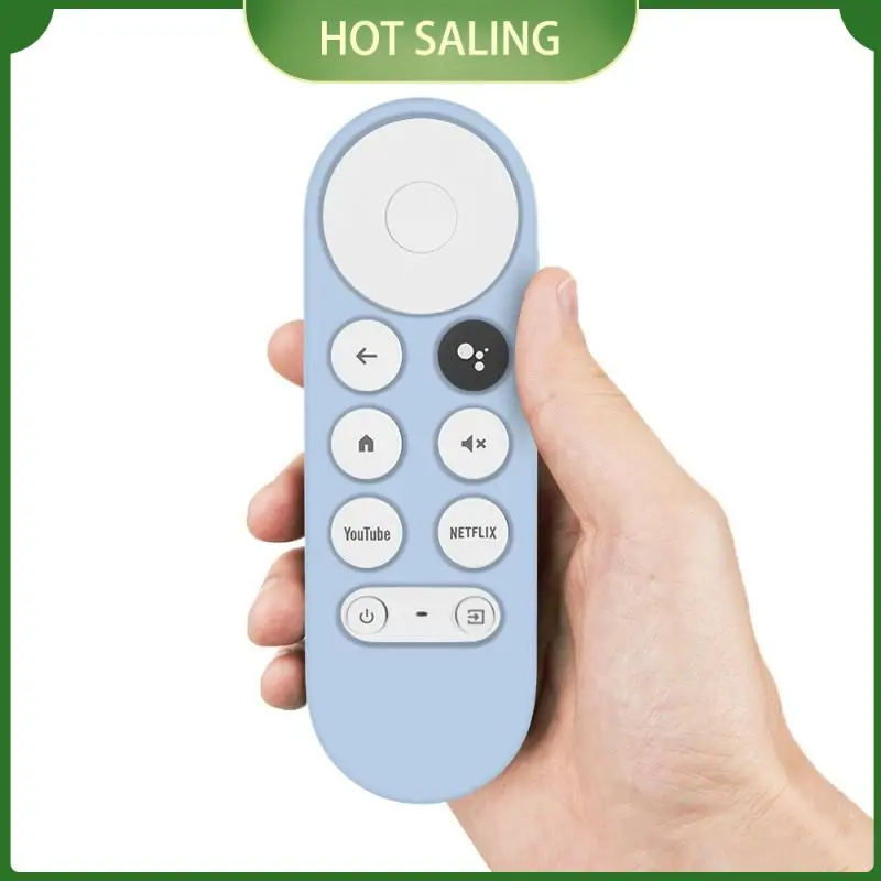 

For Chromecast With Google TV 2020 Voice Remote Anti-Lost Silicone Case Eco-friendly Silicone Remote Control Protective Sleeve