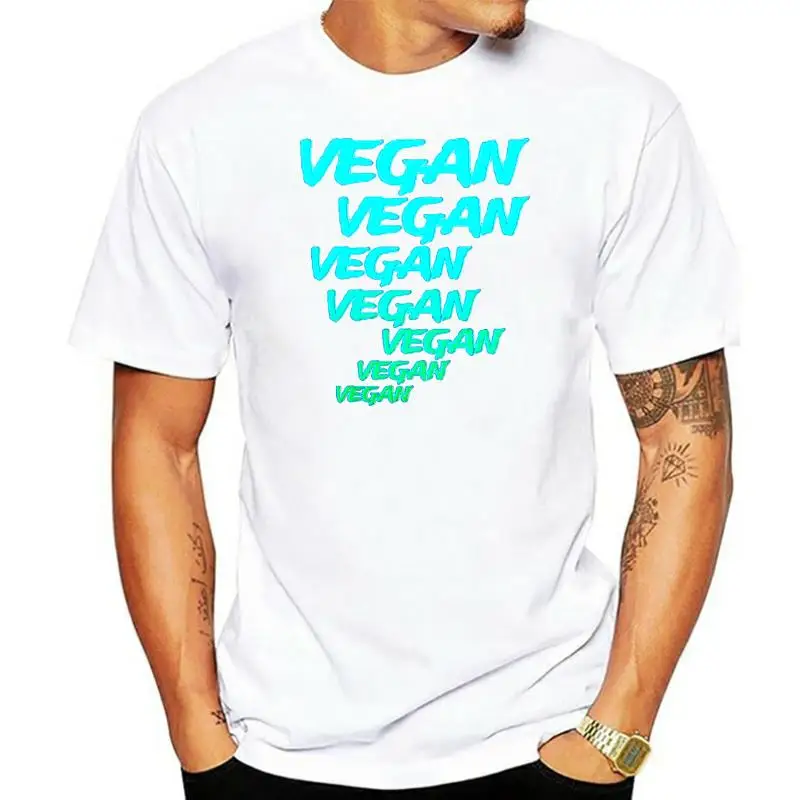 Vegan T Shirt VEGAN T-Shirt Print 6xl Tee Short-Sleeve Fun Streetwear 100 Cotton Mens Tshirt