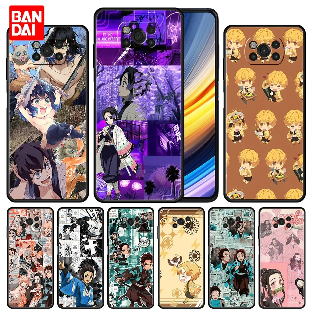 

Cover Case for Xiaomi Mi Poco X3 NFC F3 11t 11Lite M3 X3 10s 10t 9t 11Pro+ K40 Pro Plus Cell Soft Phone Shell Bag Demon Slayer