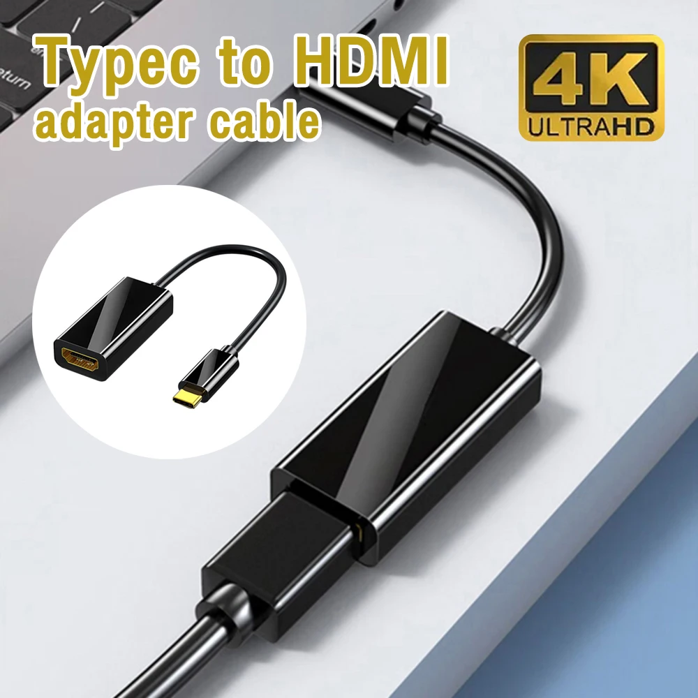 

Type C To HDMI-compatible Cable USB Type-C to HDMI TV Display Adapter for MacBook Laptop PC 4K 60Hz USB C to HD Converter