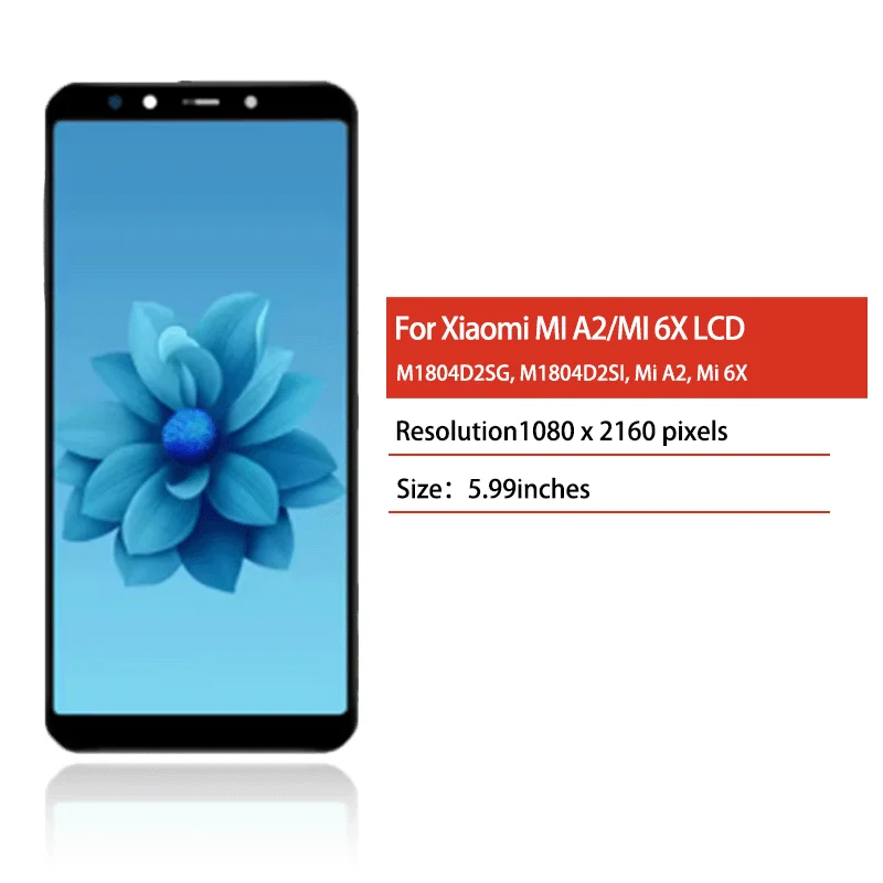 Фото 5,99-дюймовый ЖК-экран для Xiaomi MI A2, дигитайзер сенсорного экрана для дисплея MI 6X M1804D2SG, M1804D2SI, экран №2