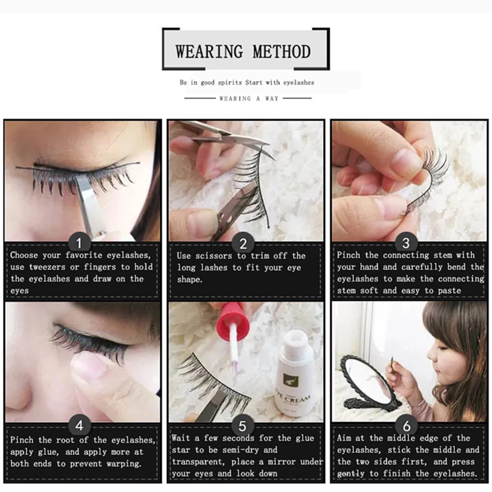 5 пар 3D импортные волоконные ресницы натуральные драматические Накладные