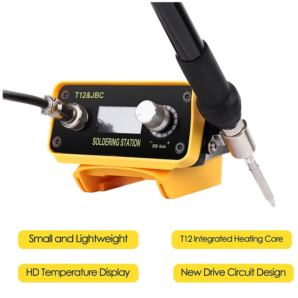 Cordless Soldering Iron Station For Dewalt 20V Max Li-ion Battery DIY Electric Digital Soldering Station For Repair Wire Welding
