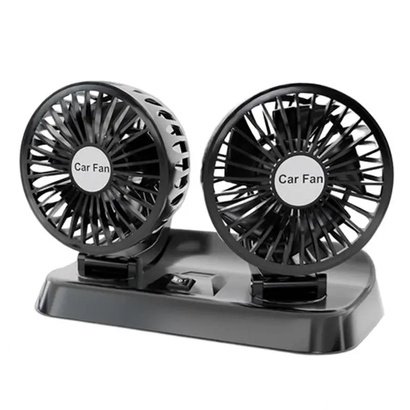 

Dashboard Fan 360 Degree Rotatable Car Fan Dual Head Cooling Air Fan Brushless Motor Low Noise Automobile Vehicle Fan USB