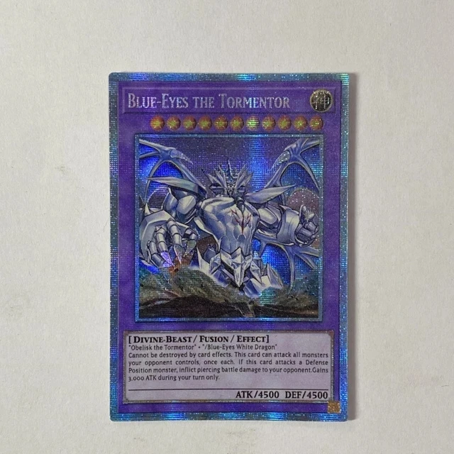 

Yu-Gi-Oh DIY Special Production Blue Eye Tormentor Silver Broken Japanese/English Version Hobby Collection Card (Not original)