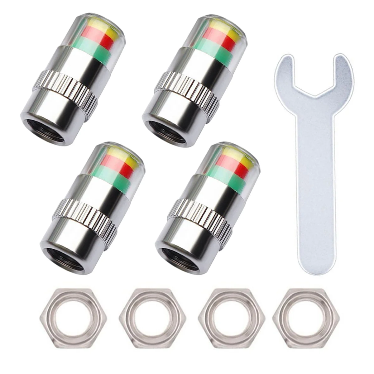 

1 Set Caps Auto Tyre Pressure Monitor Indicators Tire Pressure Monitor Caps Tire Gauge Caps Car Tyre Pressure Indicators