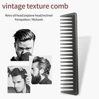 wide tooth comb hair accessories for hair retro oil comb fluffy shape texture setting styling ribs combs for men beard comb