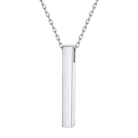 Женское ожерелье из серебра 925 пробы, с вертикальной подвеской