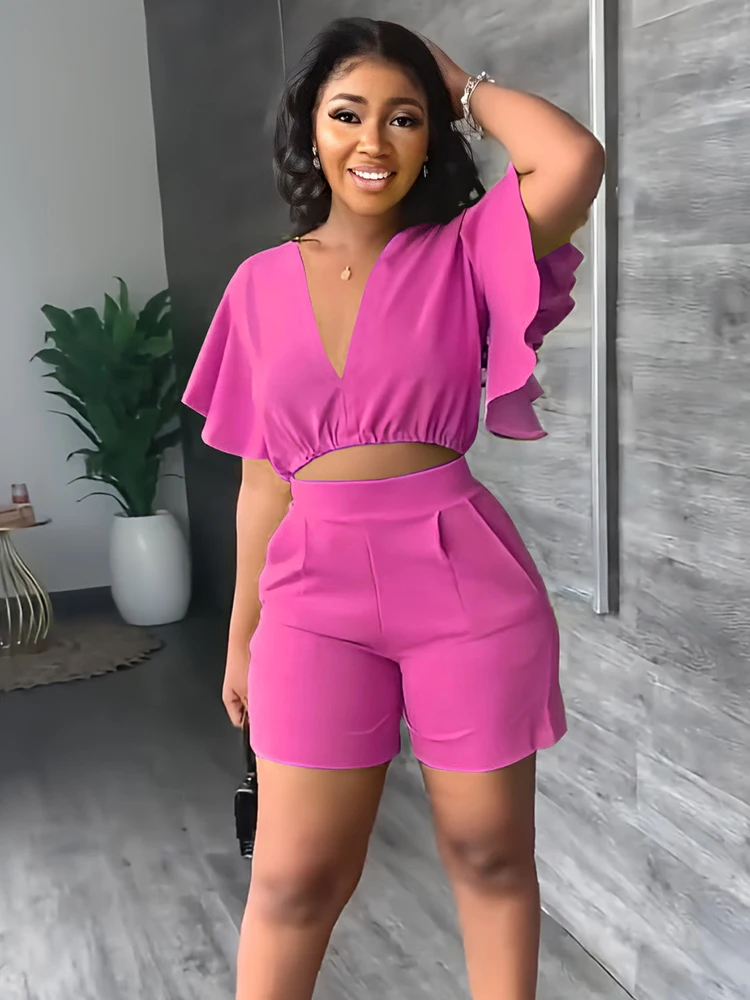 Повседневные спортивные костюмы летние комплекты из двух предметов укороченный