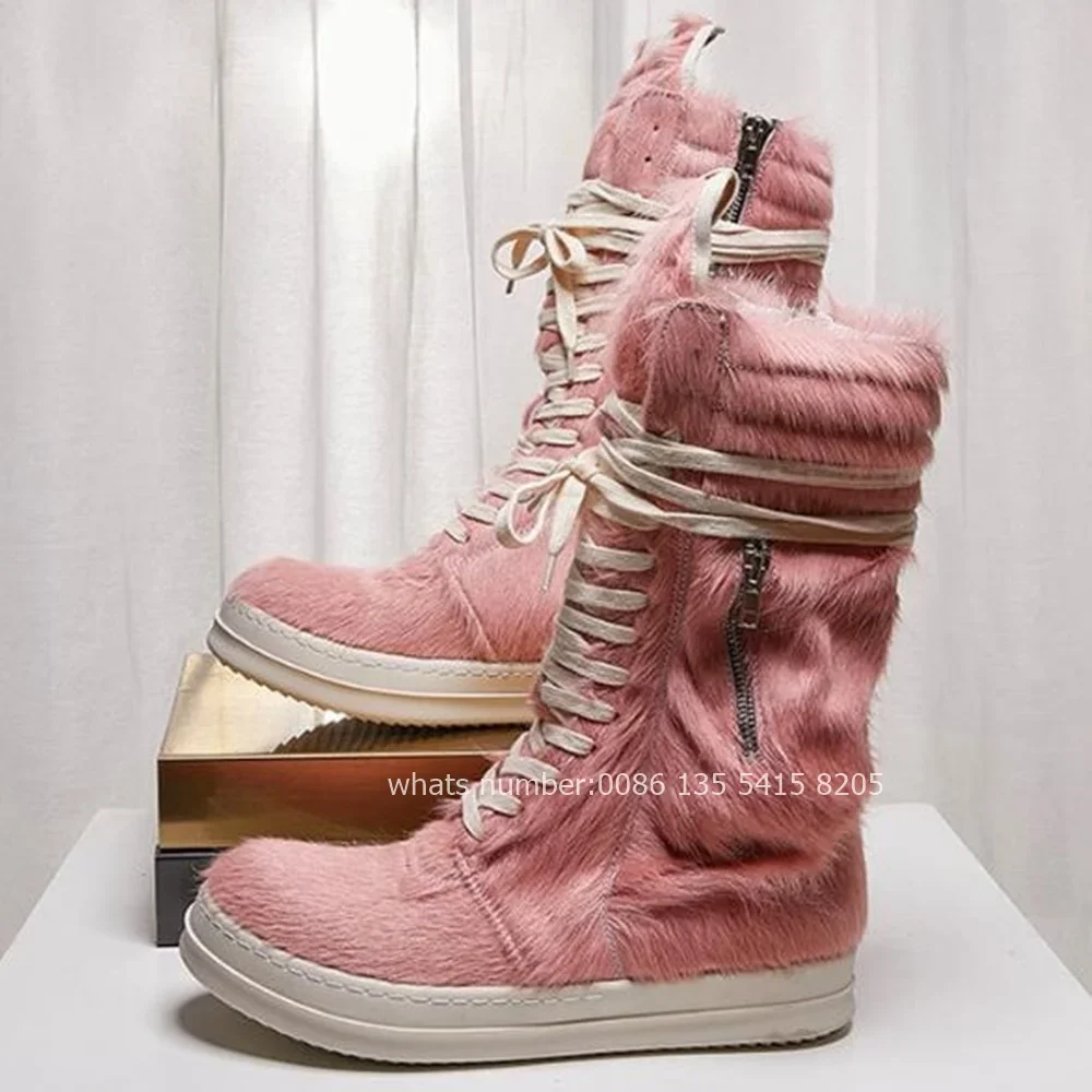 Женские ботинки из натуральной кожи с карманами на шнуровке