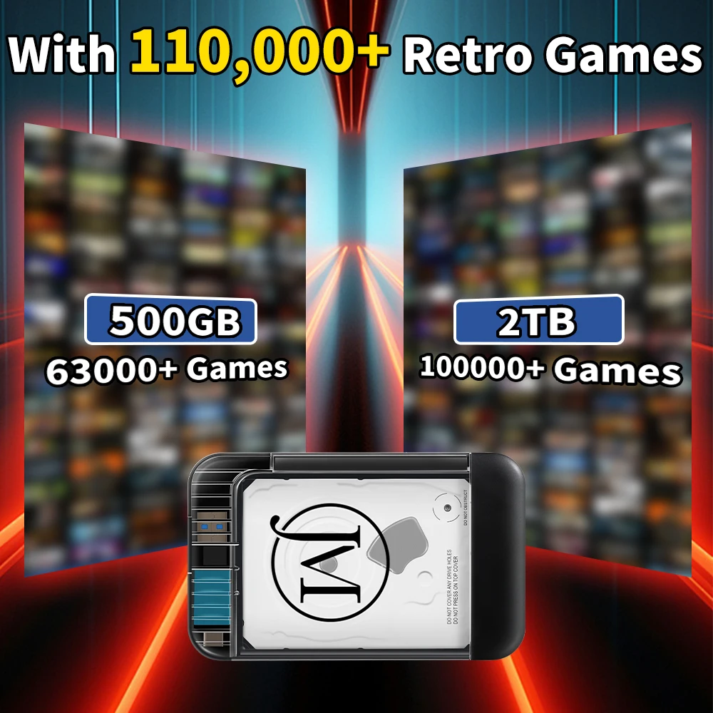 Жесткий диск Retrobat Game с 100000 + ретро-игры Plug&ampPlay 500G/2T игровые эмуляторы жесткого