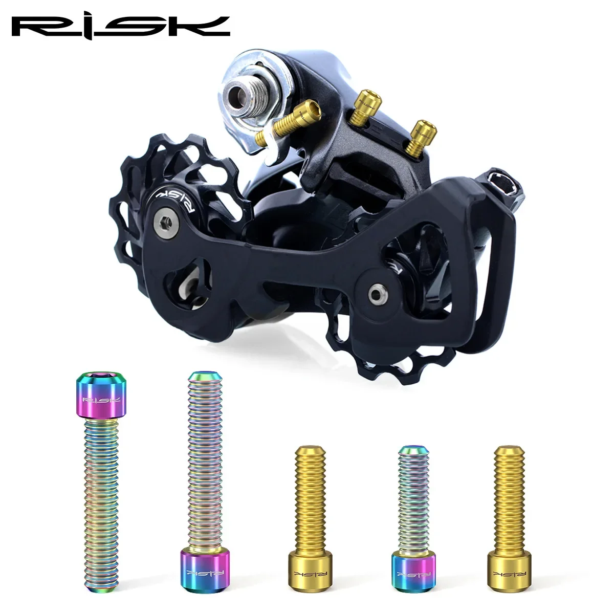 Передний/задний болт переключателя RISK M4 * 13 5/20 мм для MTB велосипеда SHIMANO XT SRAM XO XX1