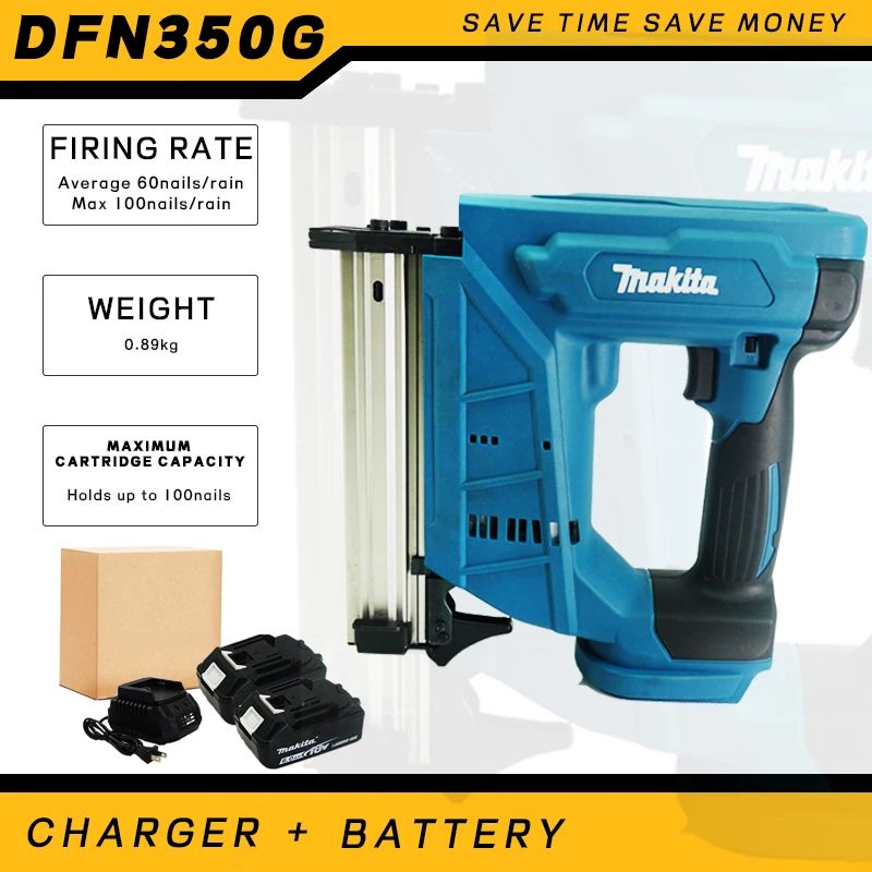 

Makita 20V Electric Nail Gun Stapler Framing Furniture Straight Staple Nail Gun Woodworking Power Tools With Battery And Charger