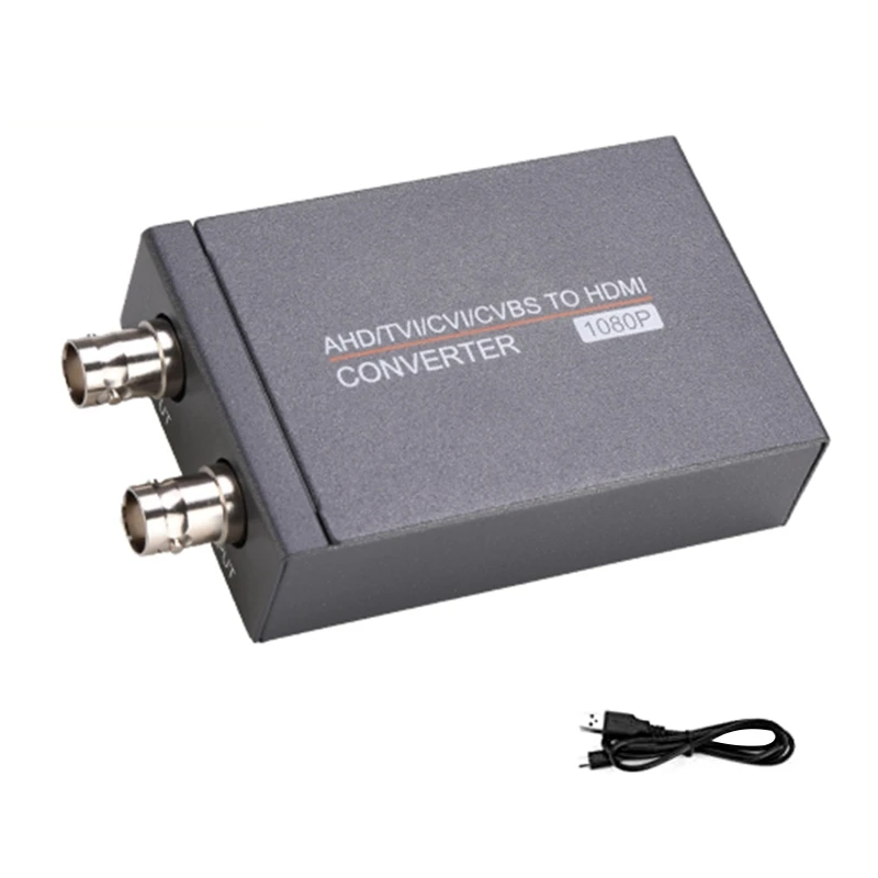 

4 in 1 AHD/TVI/C-VI/CVBS to HDMI-compatible Converter Signal Transfer Adapter